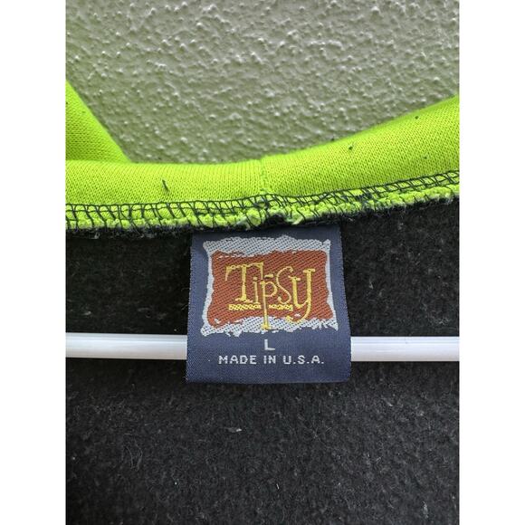 Tipsy Jacket Large Black Zip Up Hooded Hollywood Casino Penn National Fleece - Picture 4 of 12